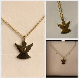 Engle halskæde forgyldt