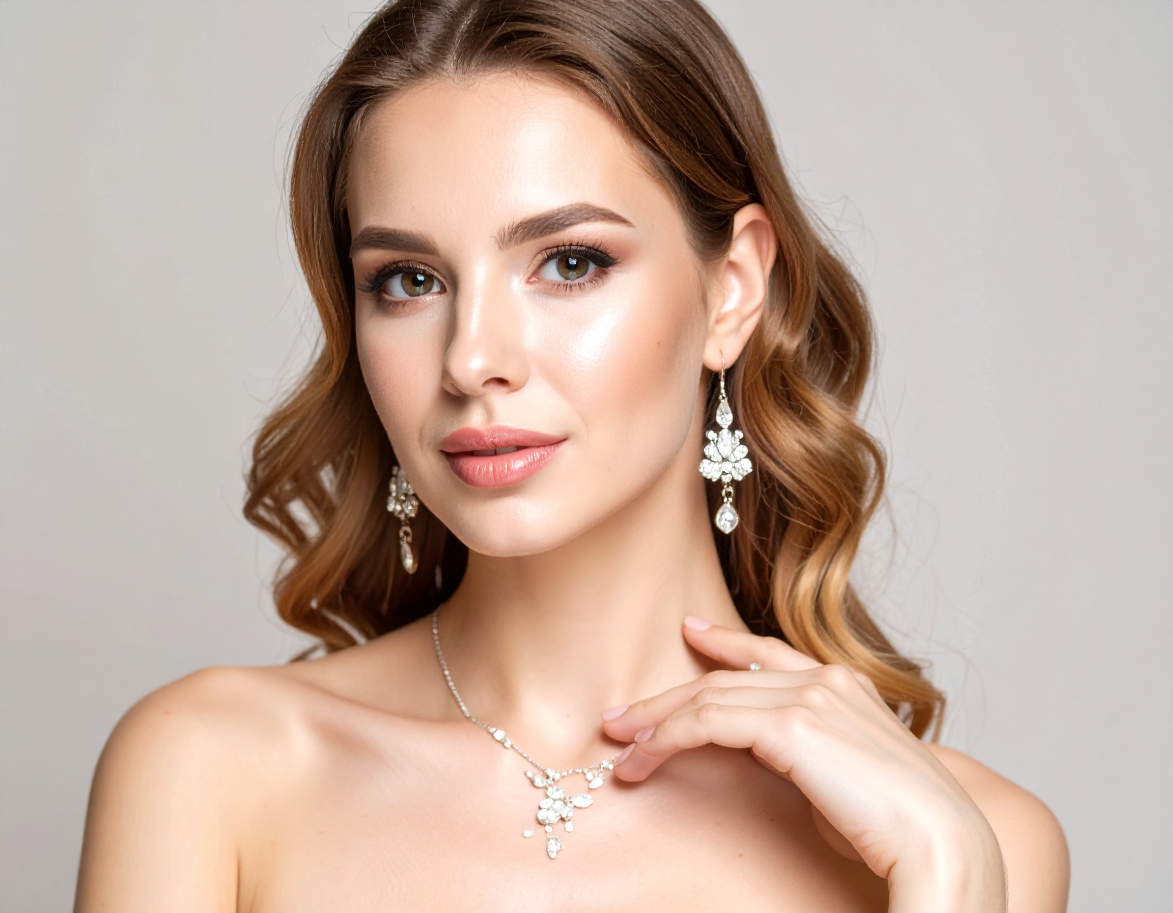 firefly lav et billede af en naturlig smuk kvinde der være enkle elegante smykker 386910